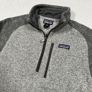 Patagonia Sweater Mens Small Gray Better Sweater Fleece 1/4 Zip Pullover Outdoor